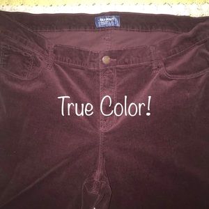 Old Navy wine-colored corduroy pants size 18 GUC